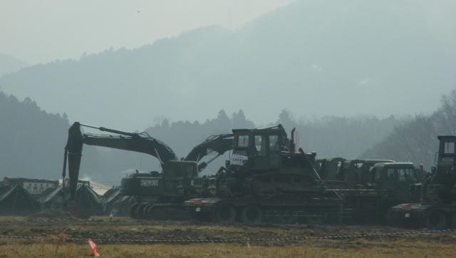 石巻総合運動公園の自衛隊